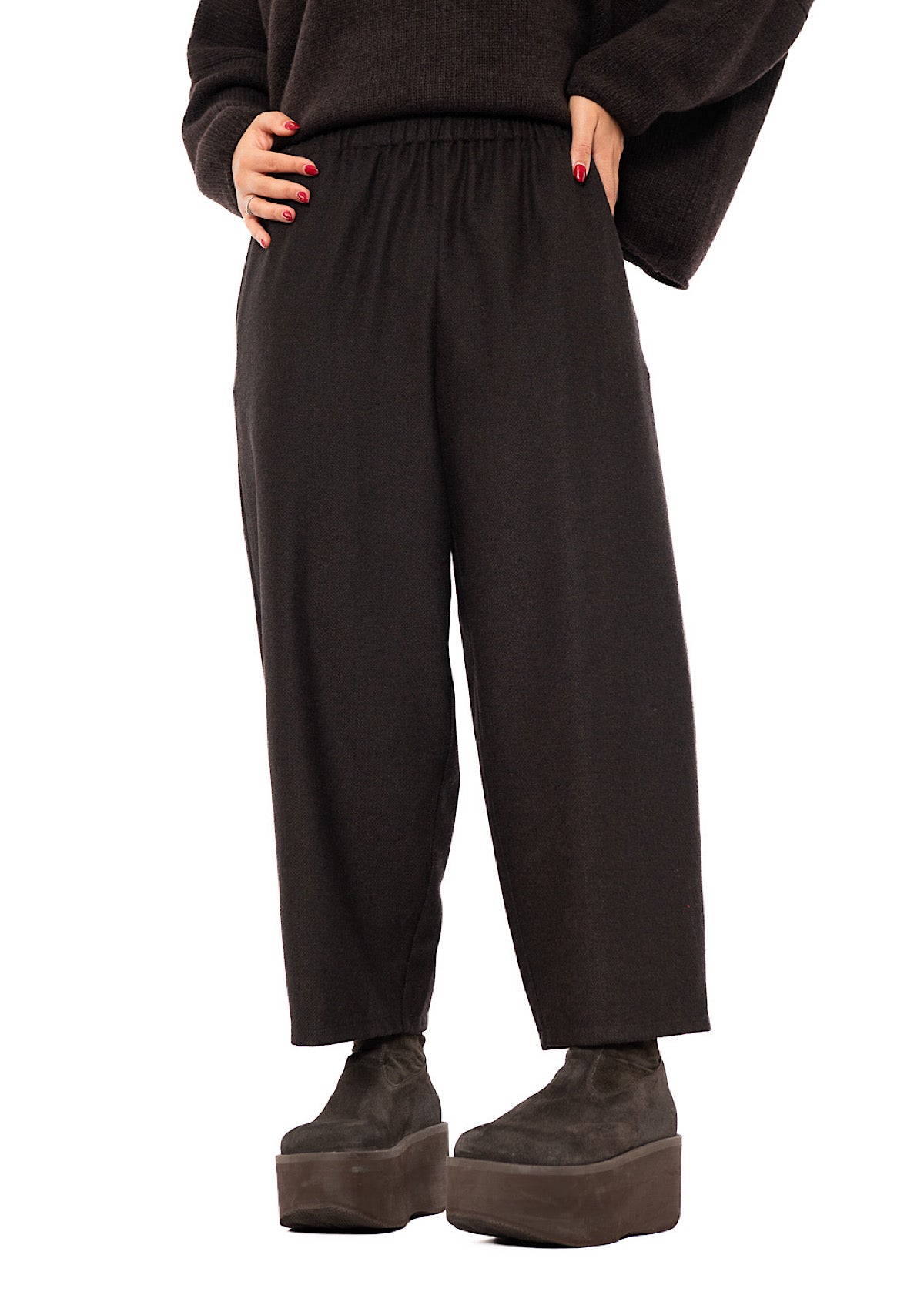 HERRINGBONE WOOL BLEND FOSCO TROUSER
