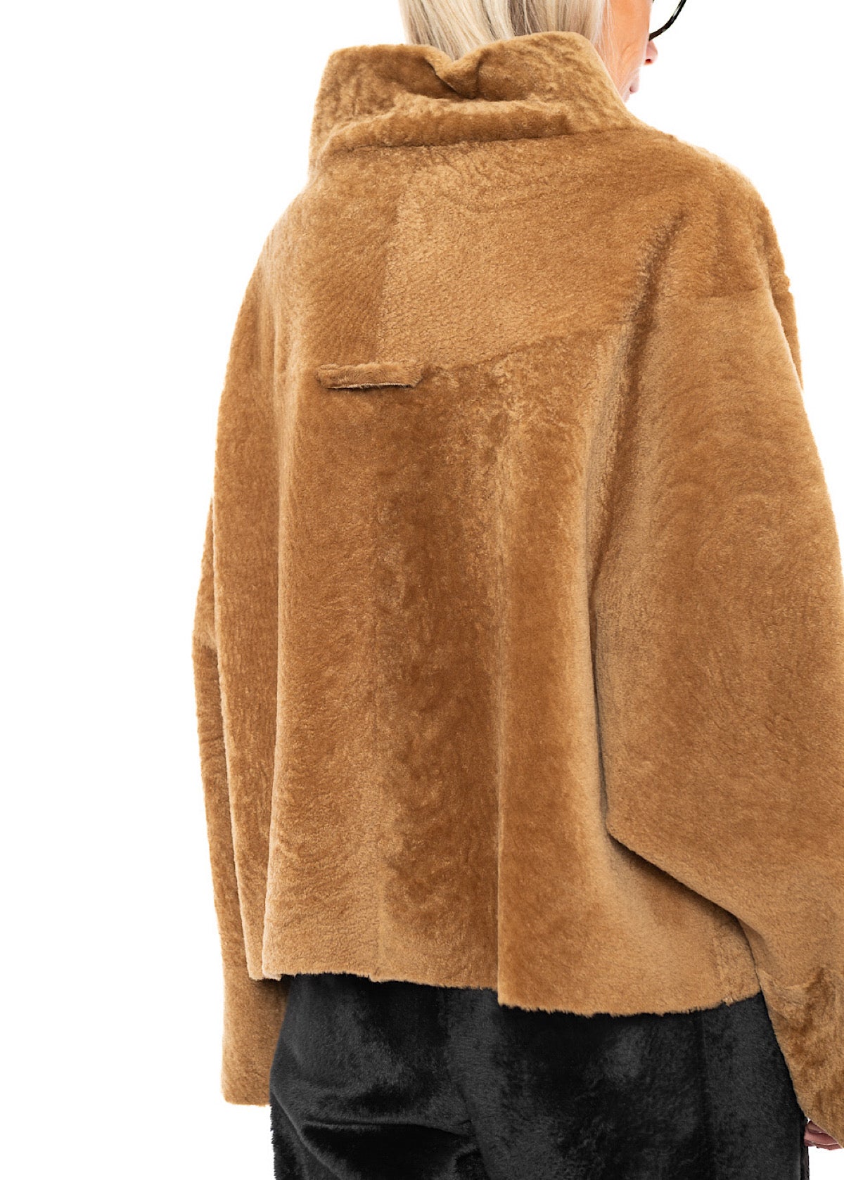 FUR-FINISHED PULLOVER