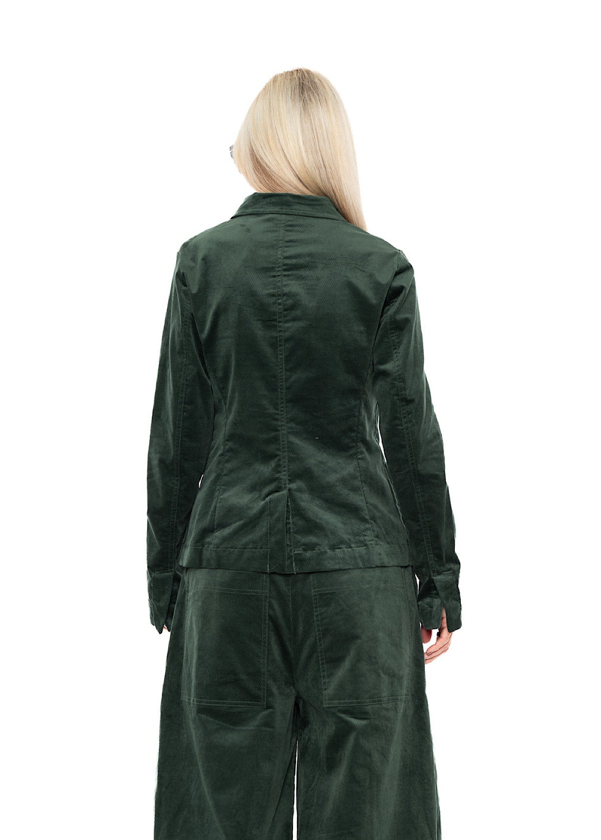 TAILORED STRETCH-VELVET JACKET