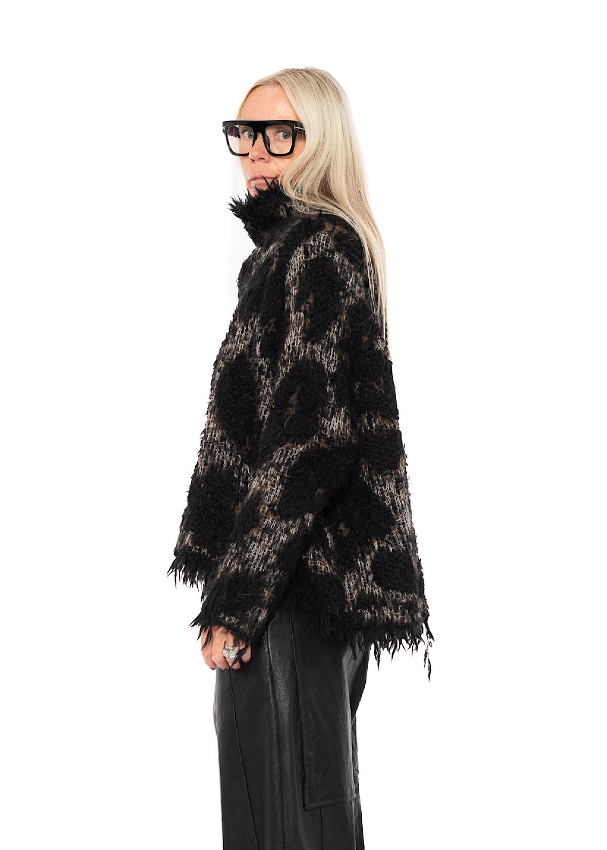 LEOPARD JACQUARD ALPACA PULLOVER