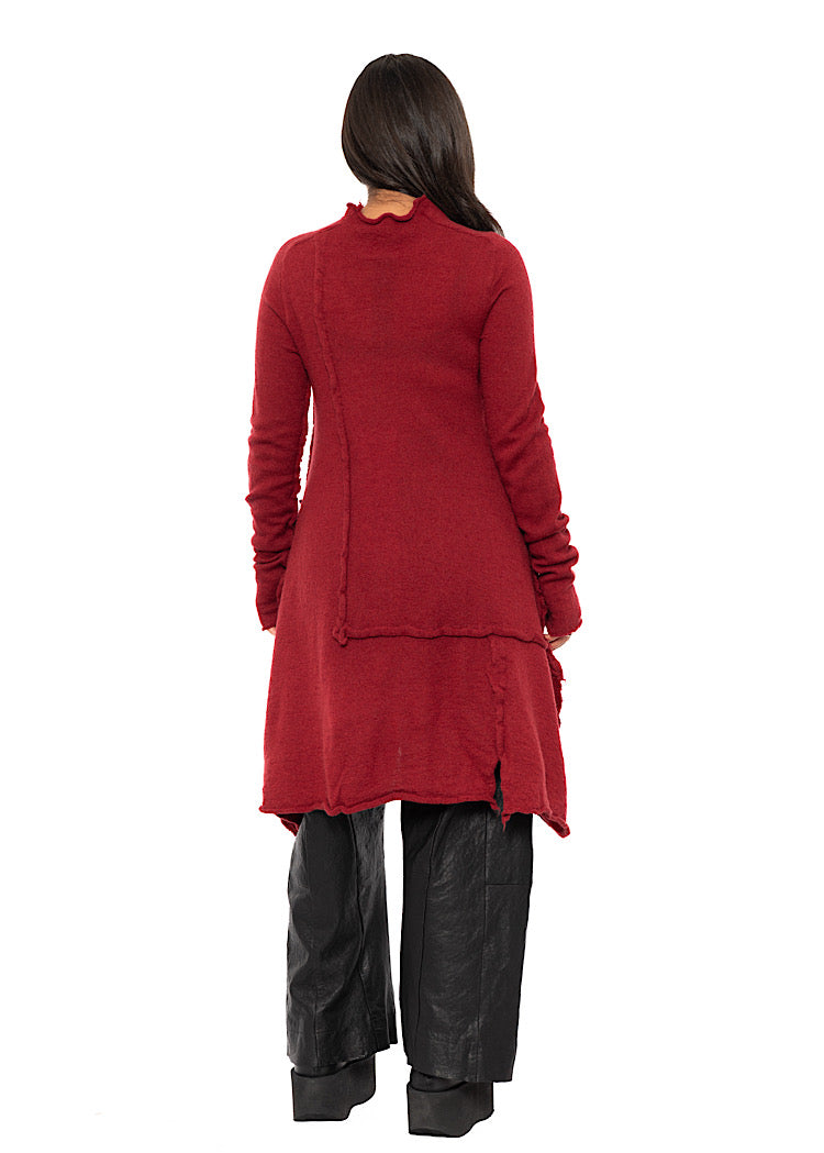 ASYMMETRIC WOOL KNITTED TUNIC