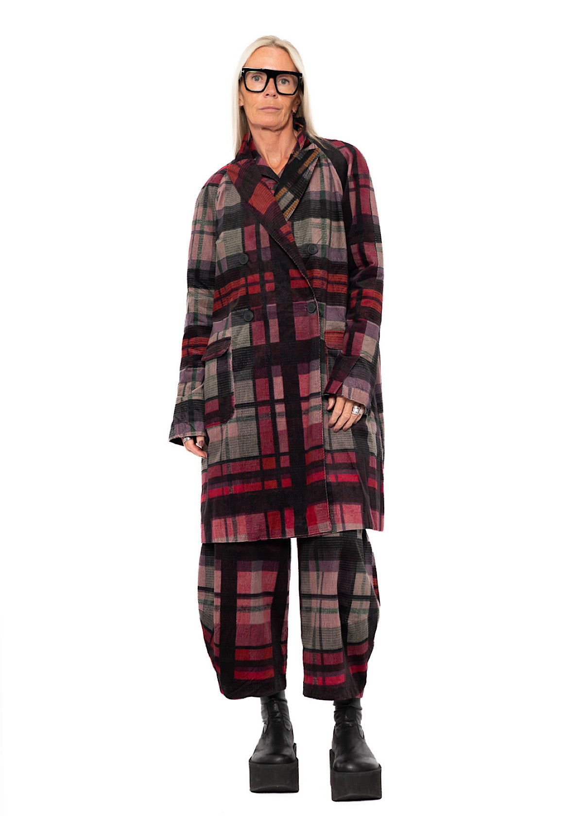 HERITAGE CHECK DOUBLE-BREASTED COAT