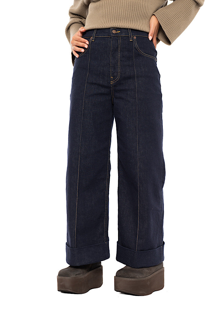 WIDE-LEG DENIM TROUSER