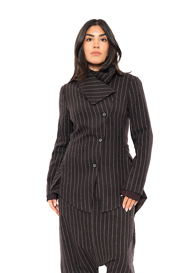 ASYMMETRIC TAILORED WOOL JACKET