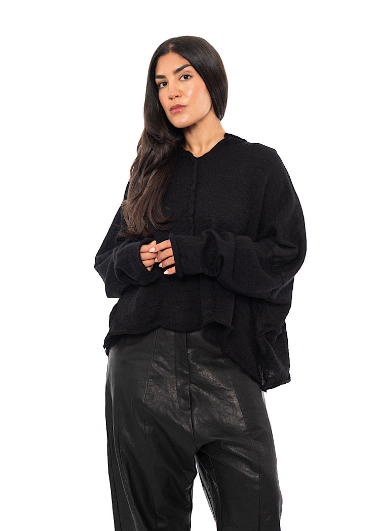 BOILED WOOL KNITTED PULLOVER