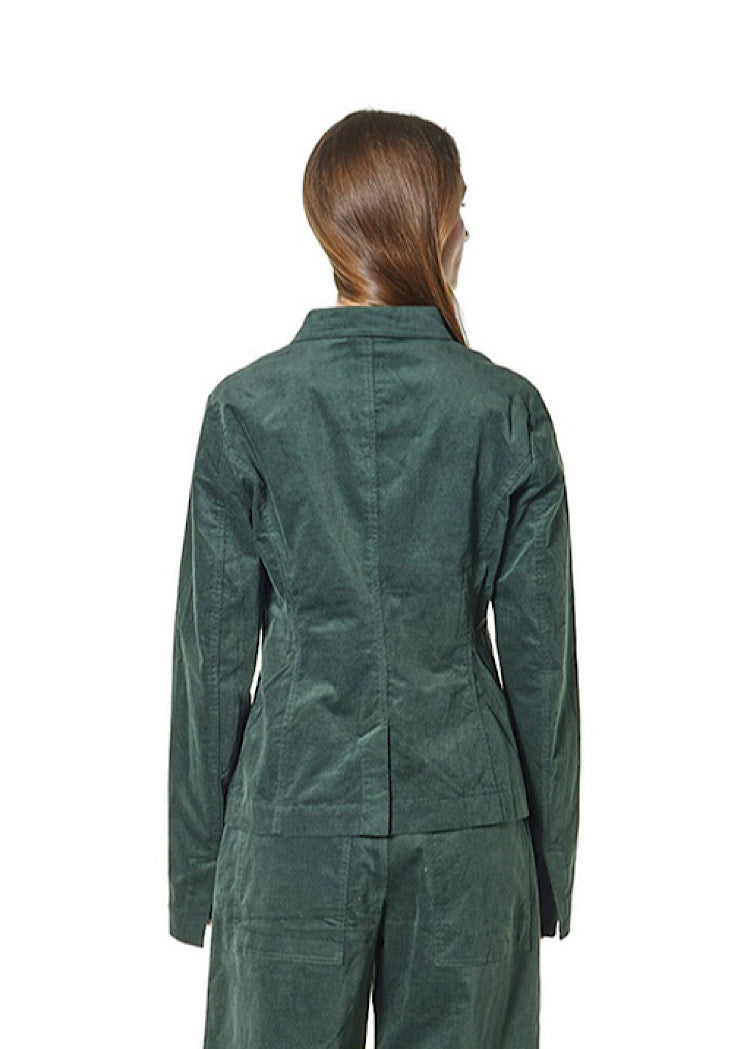 TAILORED STRETCH-VELVET JACKET
