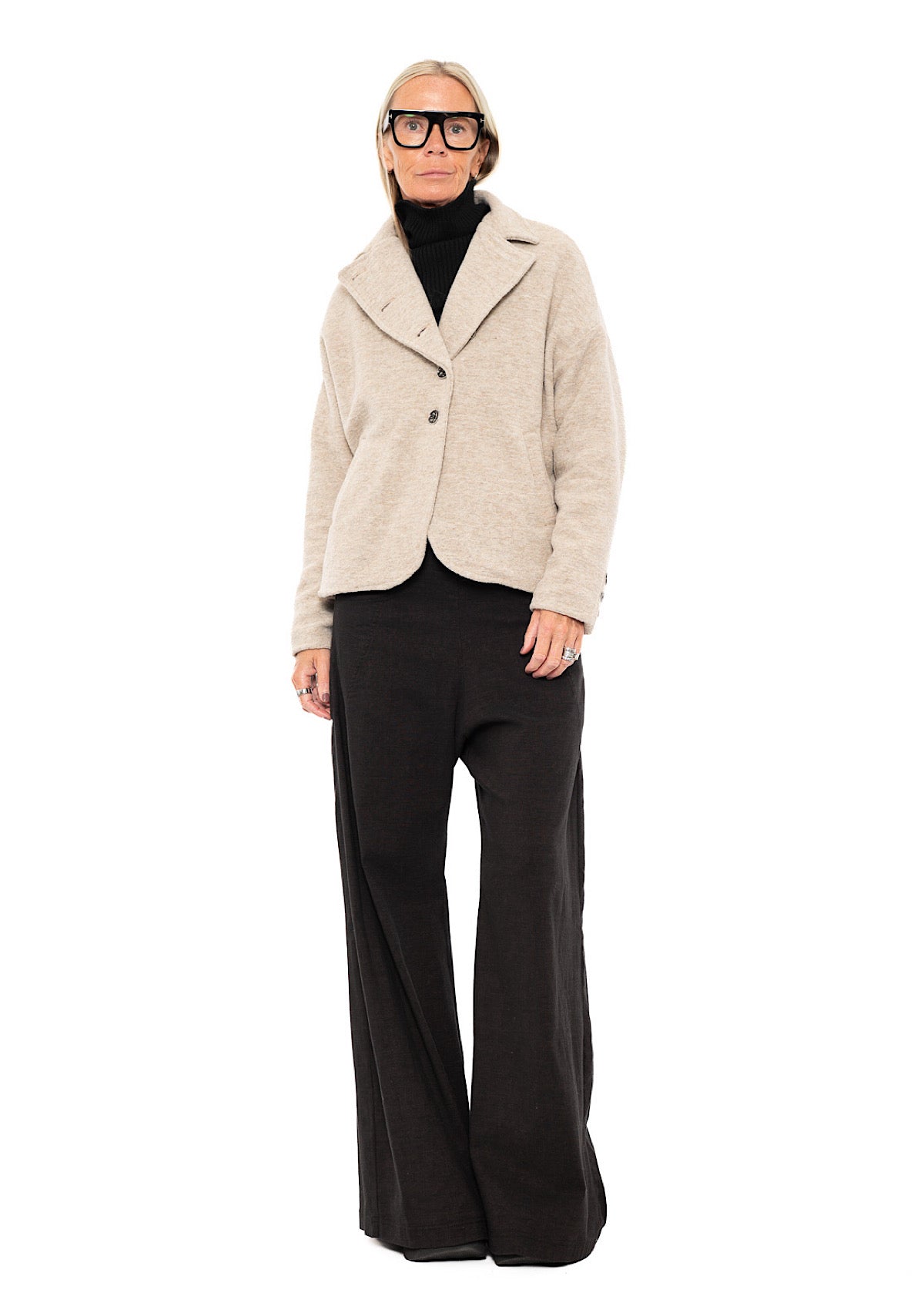 WOOL-BLEND BOXY JACKET