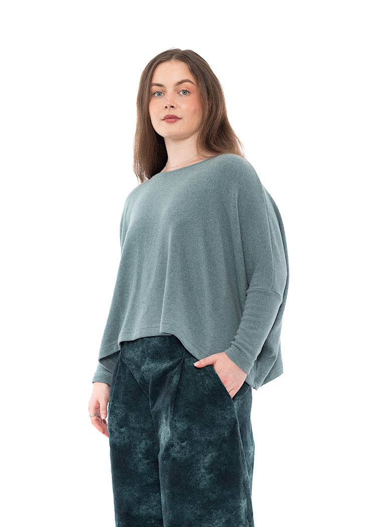 SIGNATURE COTTON-FLEECE KIRA PULLOVER