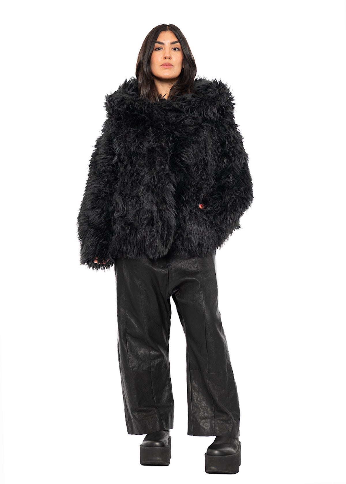 OVERSIZED FAUX FUR JACKET