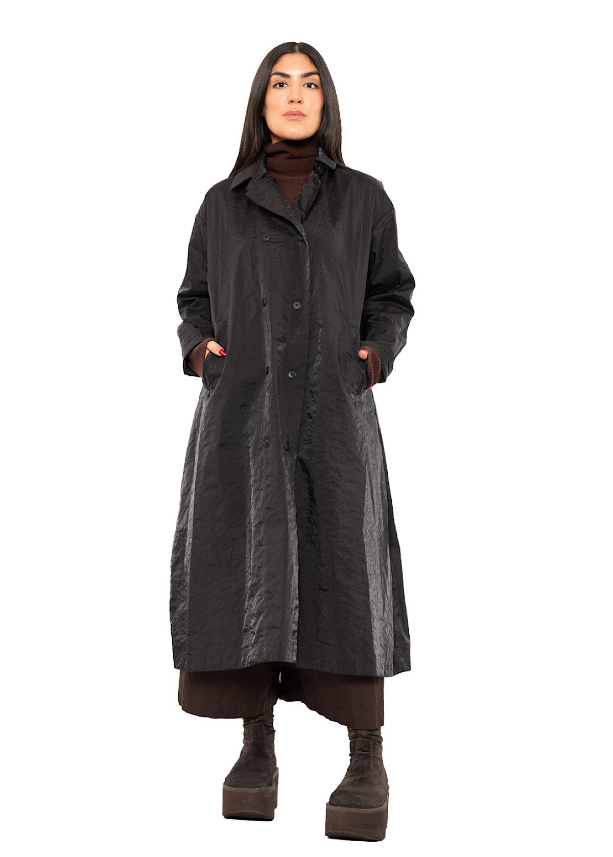 SILK MIX TRENCH COAT