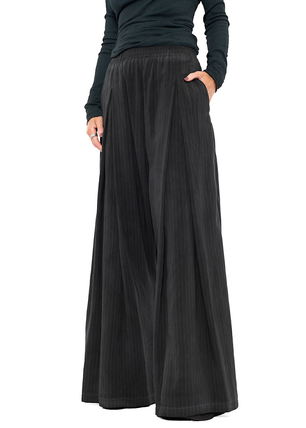FLUID PINSTRIPE PALAZZO TROUSER