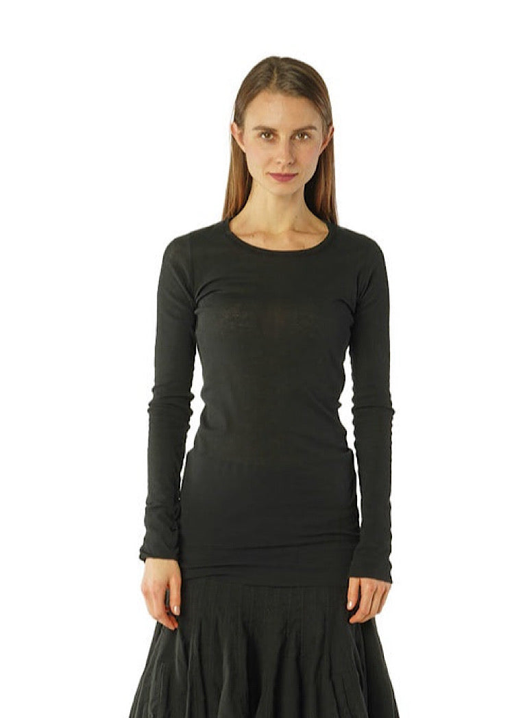 FITTED RIB JERSEY T-SHIRT *UMBRA CLOUD* (SHOWN IN BLACK)
