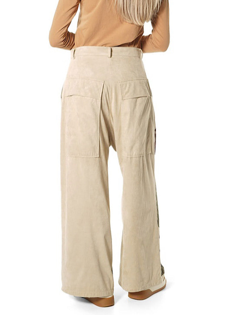 CL WIDE-LEG PRINT FAUX SUEDE TROUSER