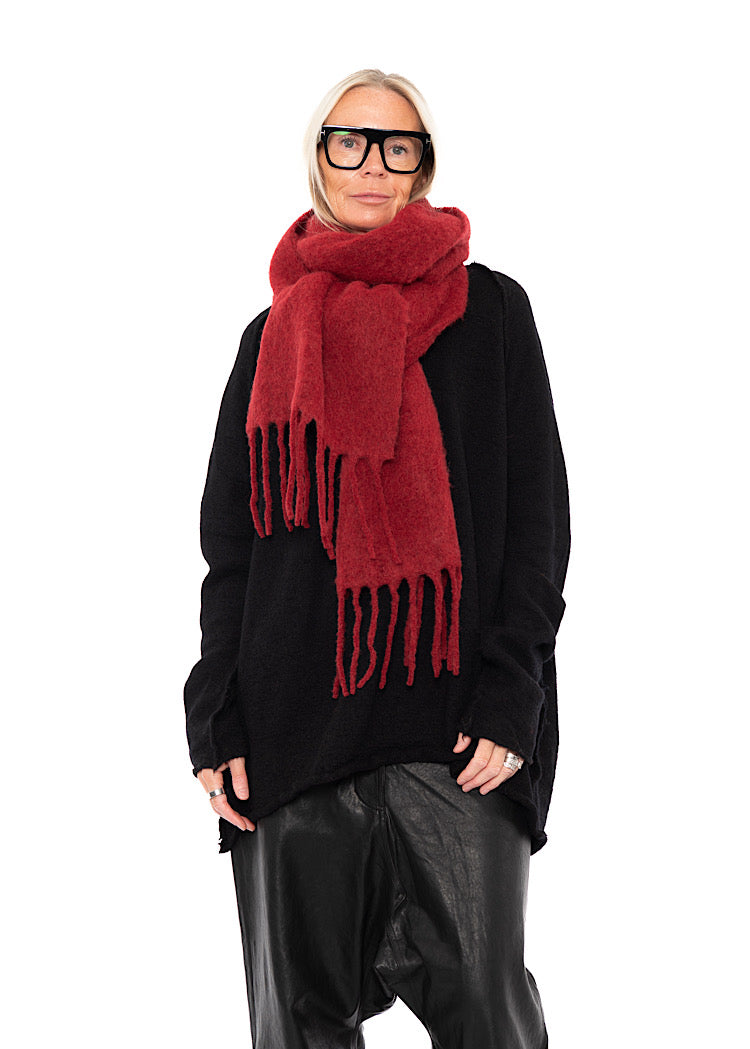 FRINGED ALPACA-BLEND SCARF