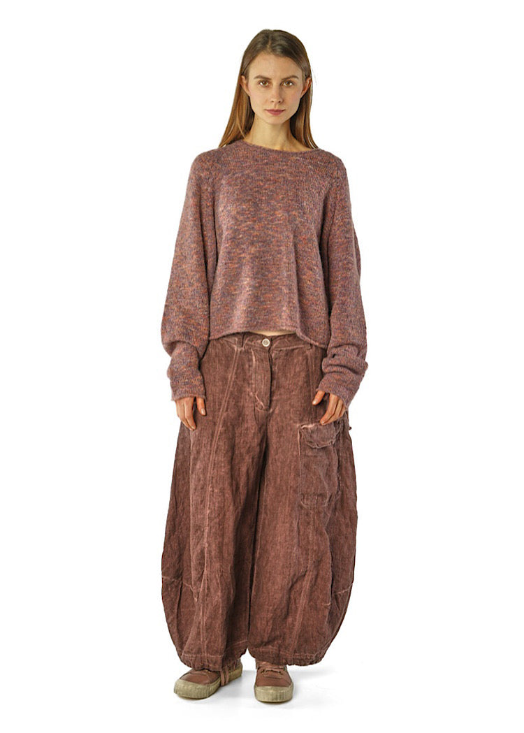 MÉLANGE KNITTED PULLOVER *FOREST MELANGE* (Shown in CRYSTAL MELANGE)