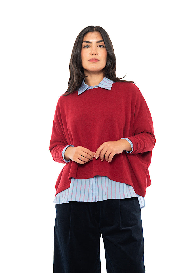 SIGNATURE COTTON-FLEECE KIRA PULLOVER