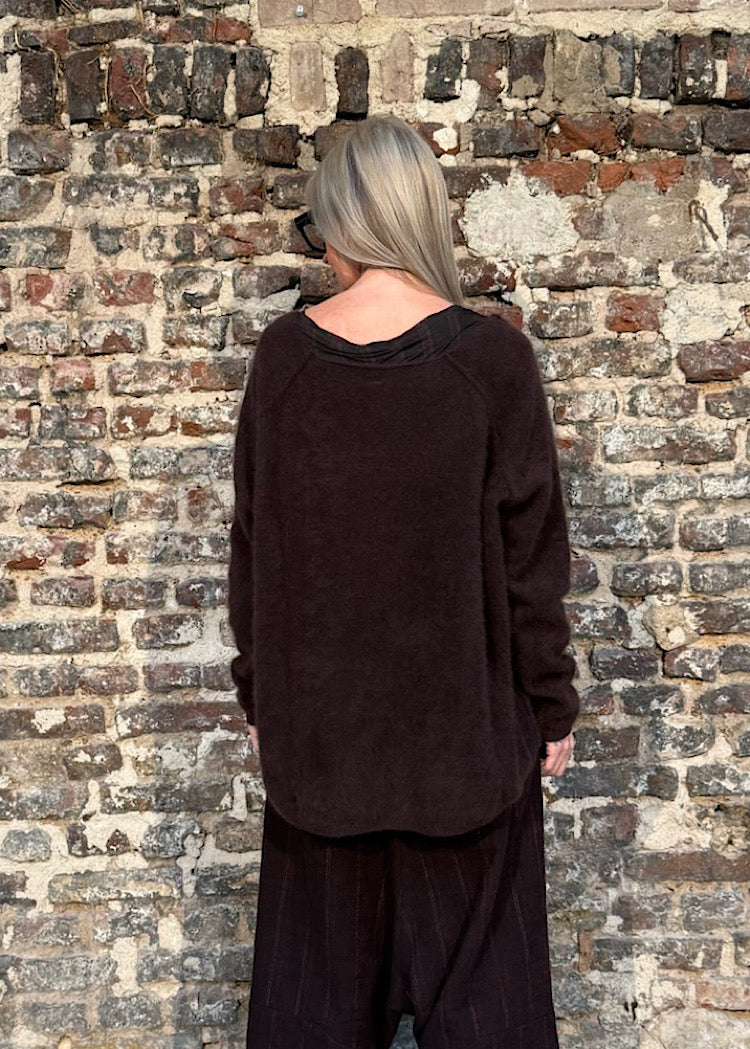 SIGNATURE RACCOON HAIR KNIT *GINGER* (SHOWN IN PURPLE)