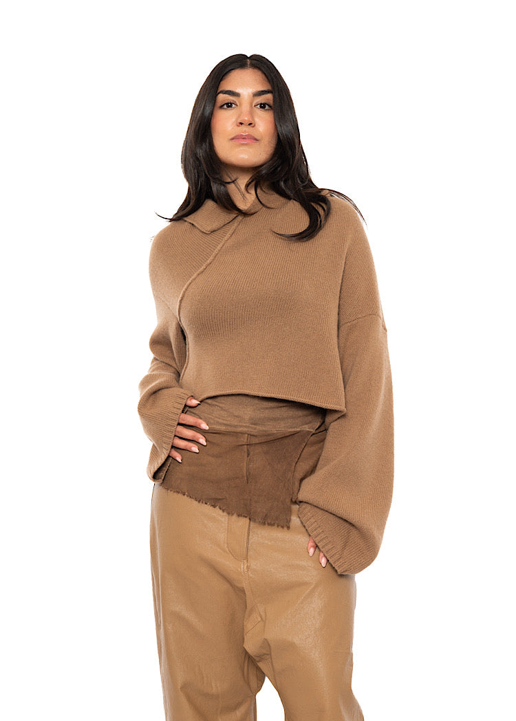 CROPPED MERINO YAK PULLOVER
