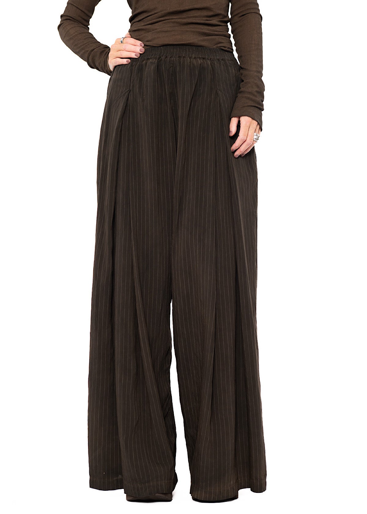 FLUID PINSTRIPE PALAZZO TROUSER
