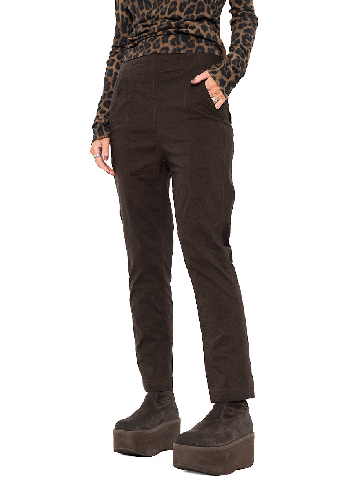 TAPERED PINSTRIPE STRETCH TROUSER