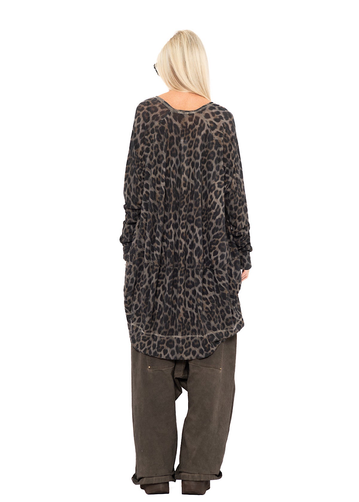 LEOPARD PRINT RIB TUNIC