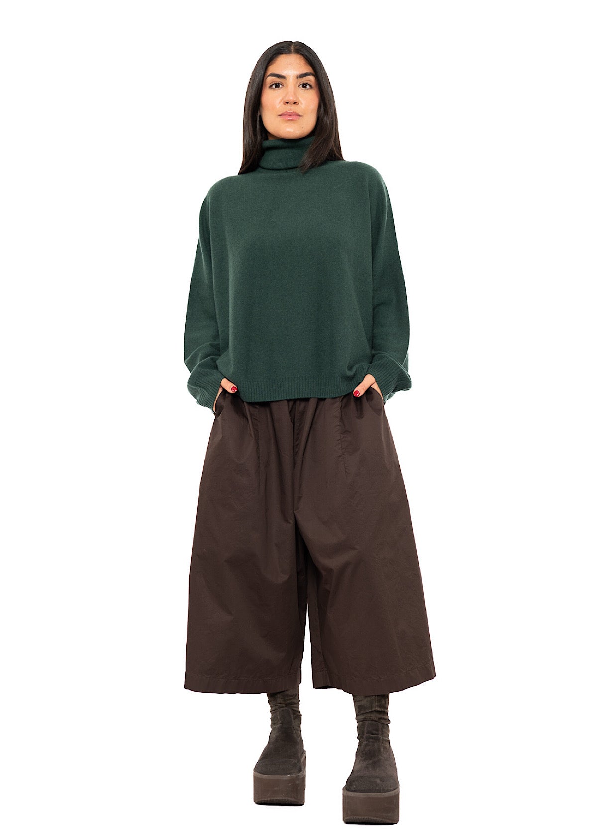ROLL NECK CASHMERE PULLOVER