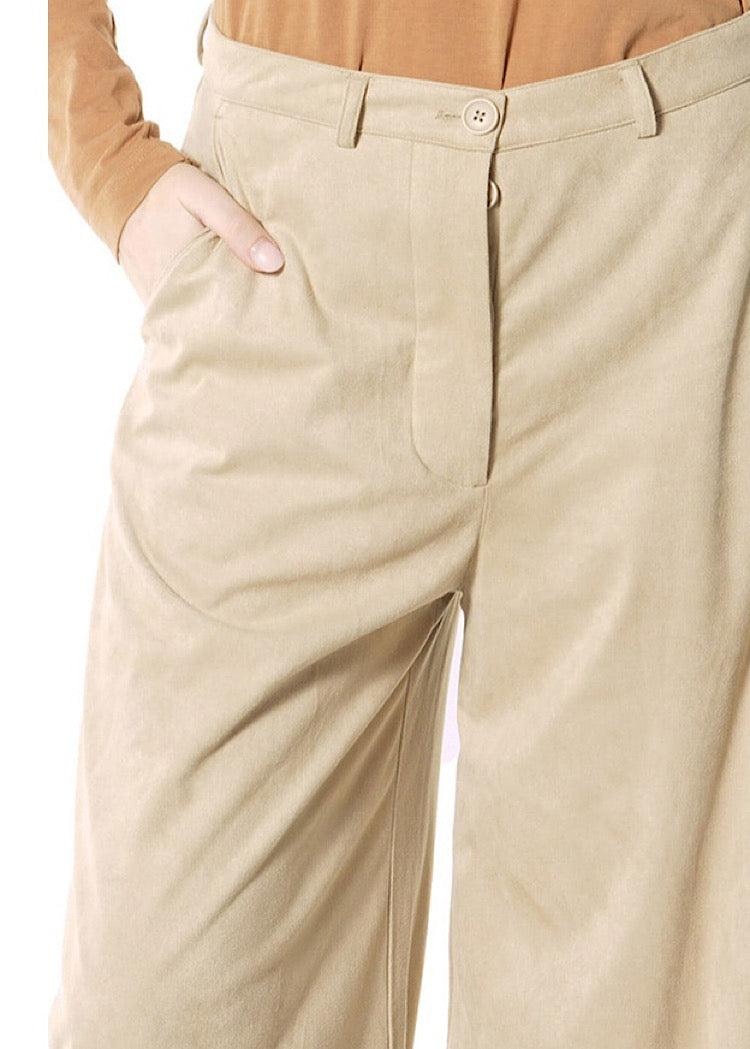 FAUX SUEDE BALLOON TROUSER