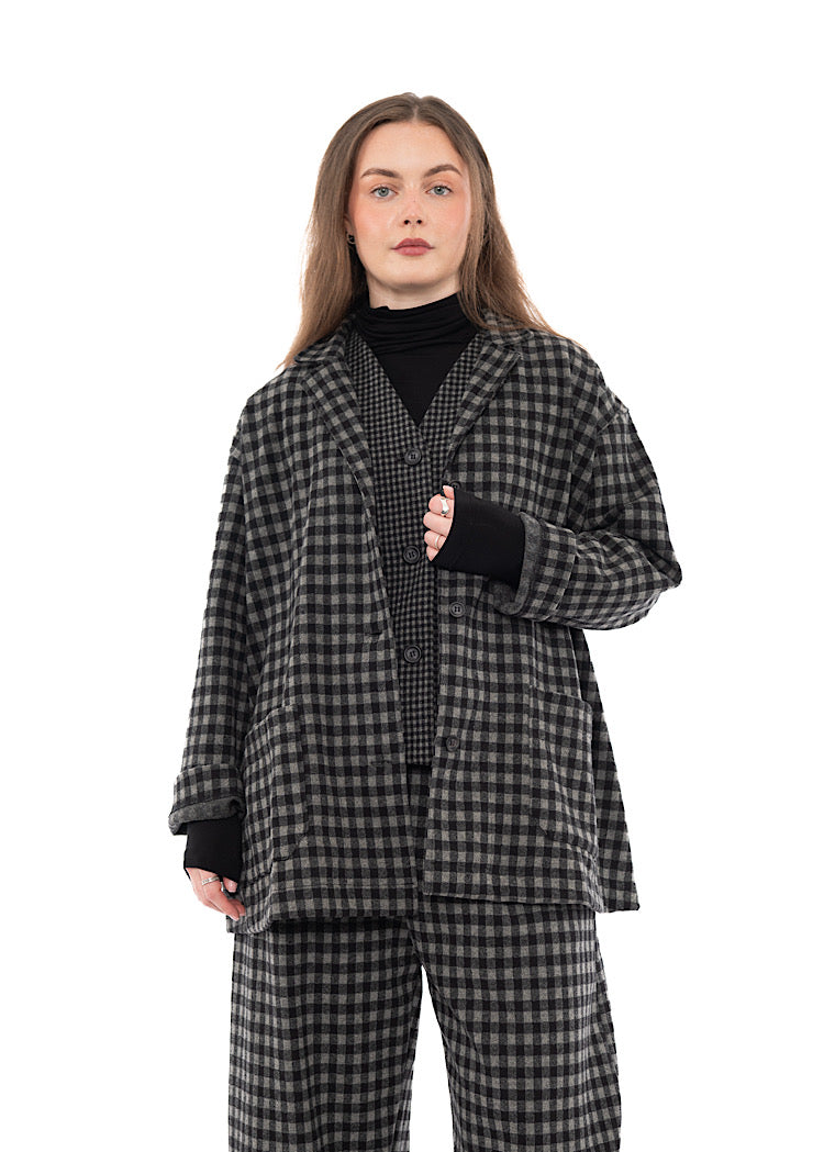 CHECKED LONGLINE CEREALE JQ JACKET