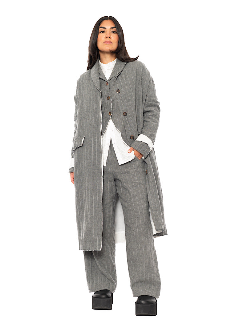 PINSTRIPE MARY COAT