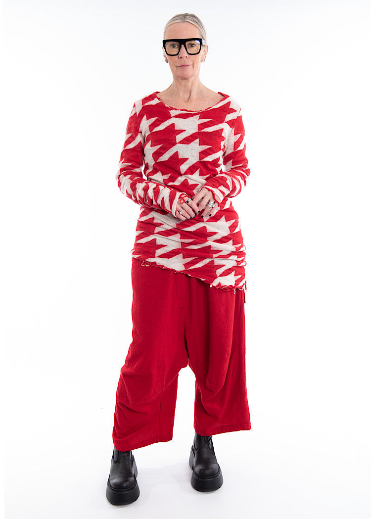 RUNDHOLZ MAINLINE PULLOVER *BLACK BONE JACQUARD* (Shown in CARDINAL BONE JACQUARD)