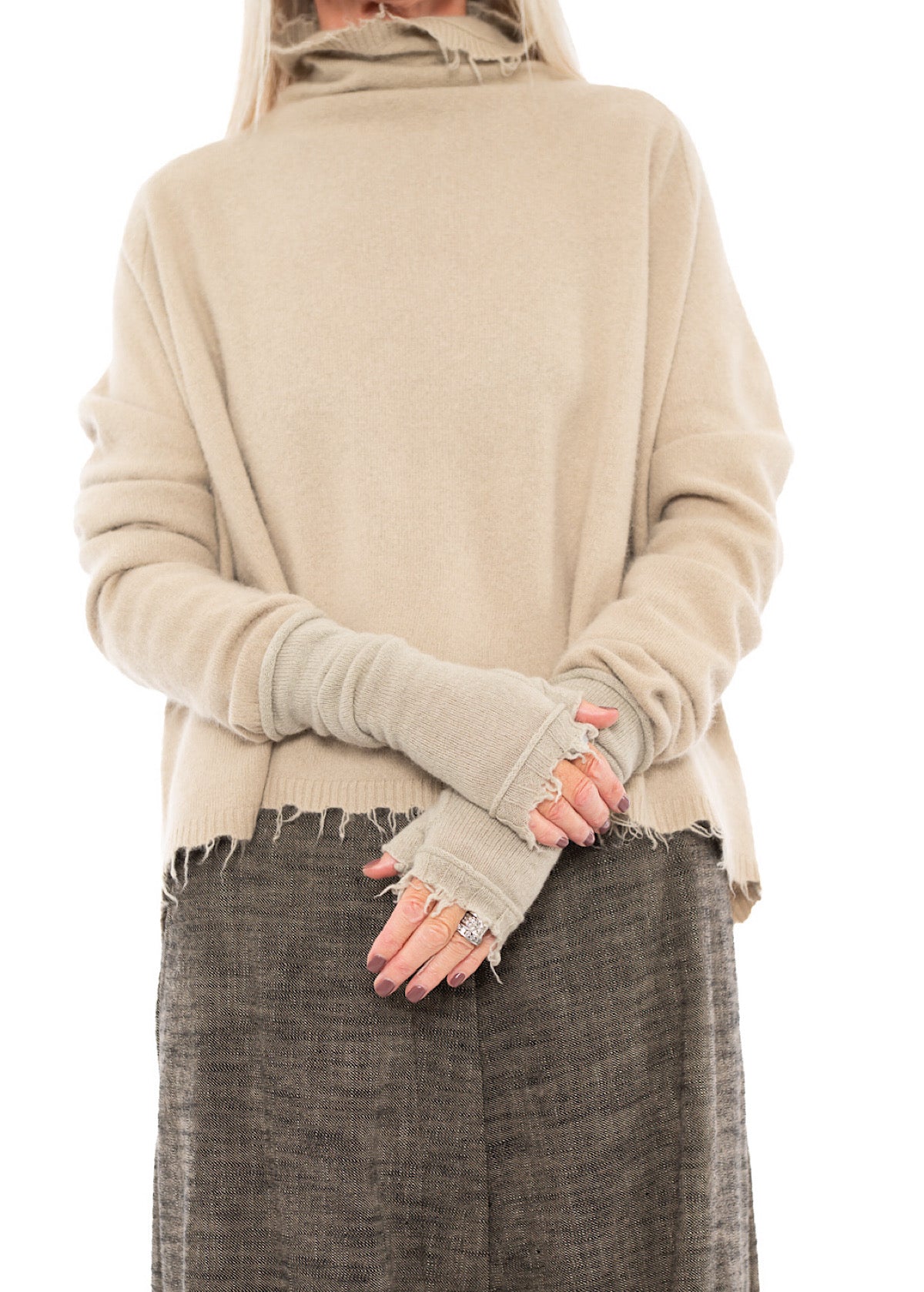 SIGNATURE CASHMERE FINGERLESS CUFF