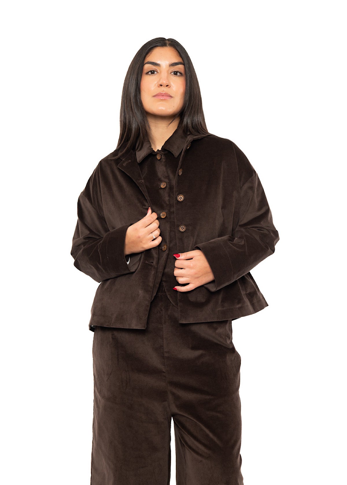 BOXY VELVET FLORA JACKET