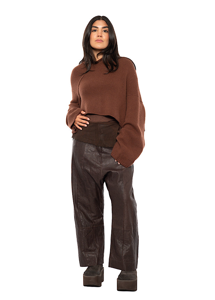 CROPPED MERINO YAK PULLOVER