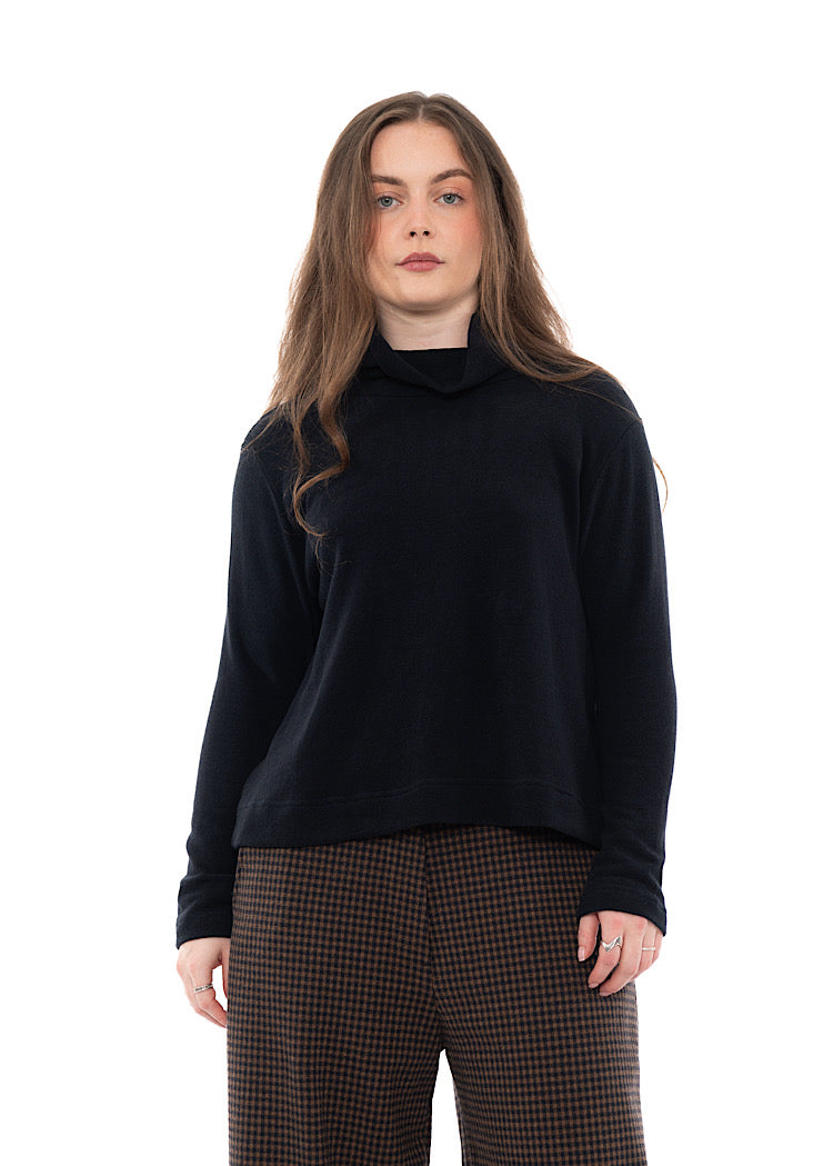 COTTON-FLEECE LYDIA PULLOVER