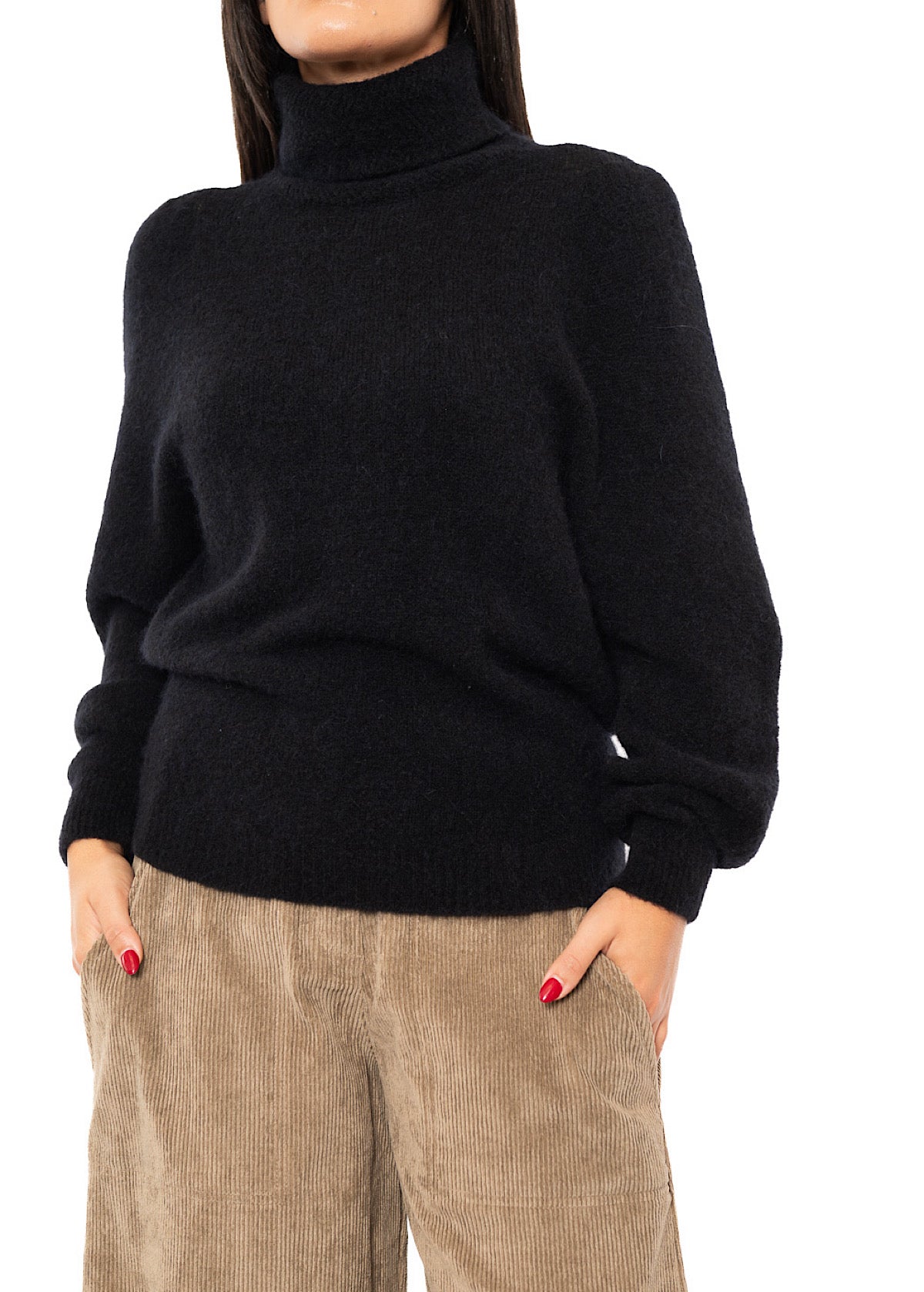 ALPACA-MIX SCULPTURAL PULLOVER
