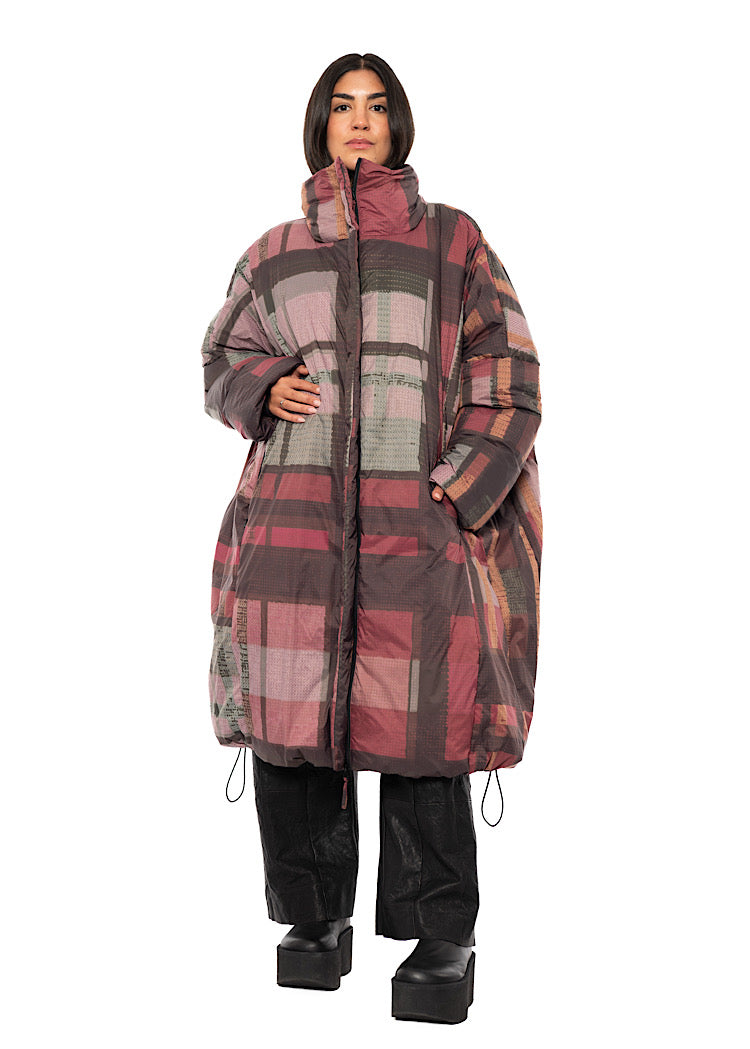 HERITAGE CHECK PUFFER COAT