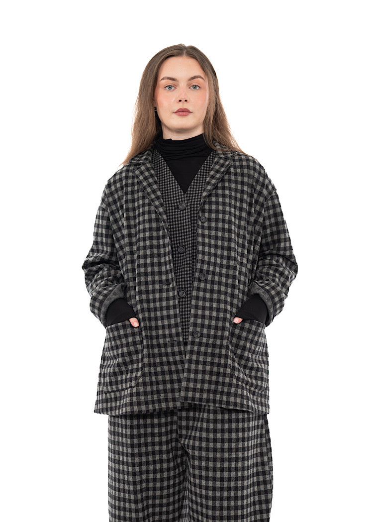 CHECKED LONGLINE CEREALE JQ JACKET