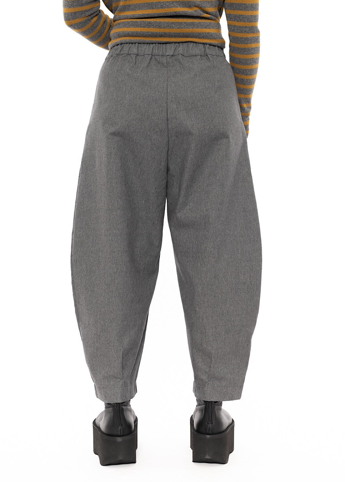 STRUCTURED COTTON-MIX BIANCO D TROUSER