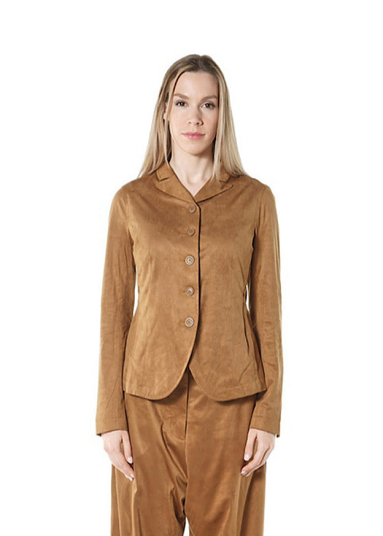 CL FITTED FAUX SUEDE JACKET