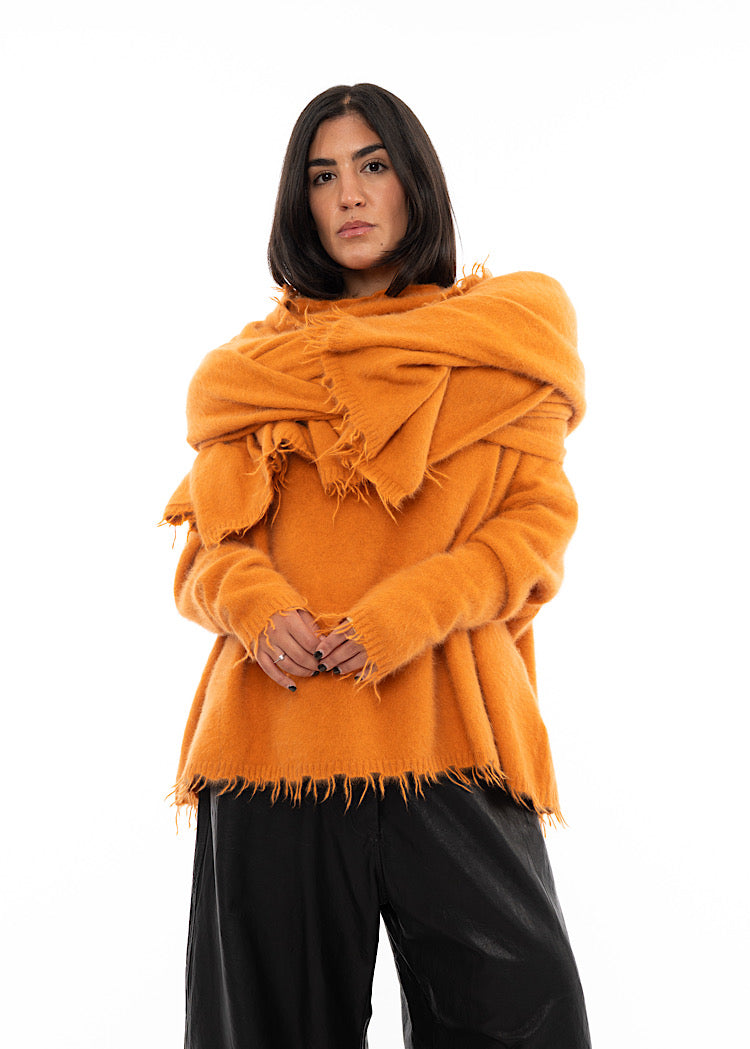 RUNDHOLZ DIP KNITTED SCARF