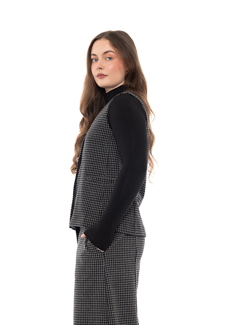 MICRO-CHECK GENNY WAISTCOAT