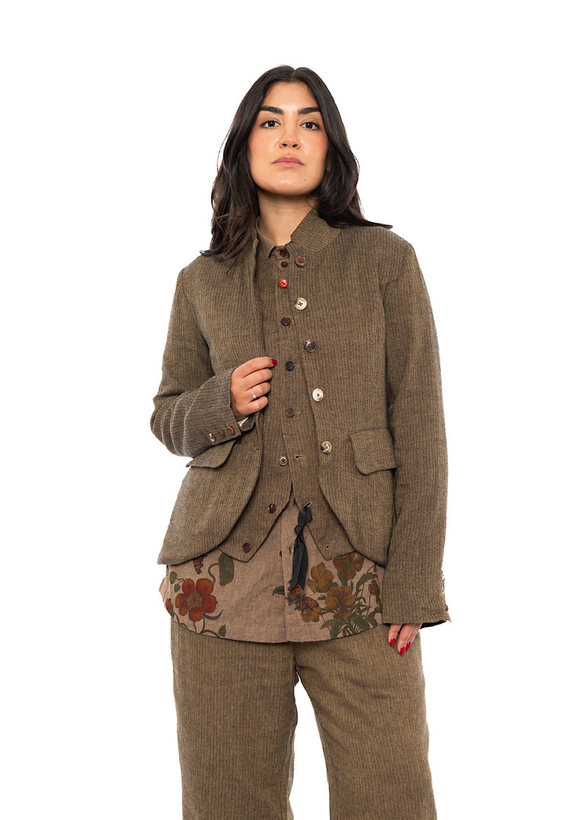 TAILORED HERRINGBONE JACKET
