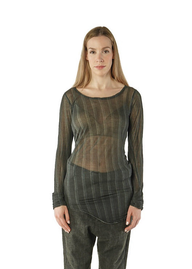 PINSTRIPE LAYERING T-SHIRT *UMBRA CLOUD STRIPE* (SHOWN IN PETROL CLOUD STRIPE)
