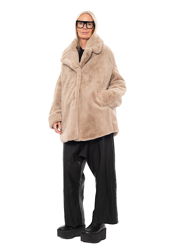 FAUX FUR COCOON JACKET