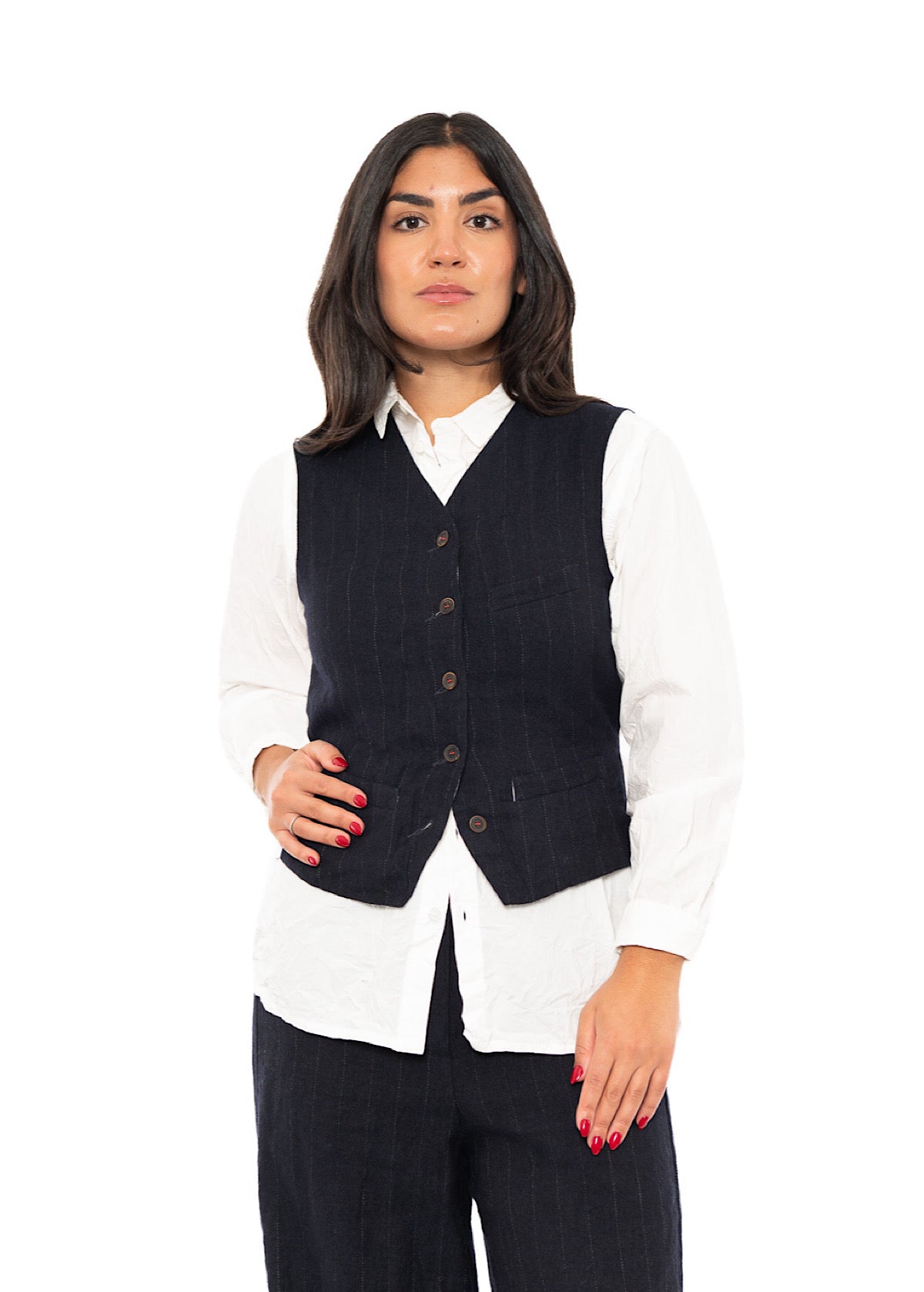 PINSTRIPE GINETTE WAISTCOAT