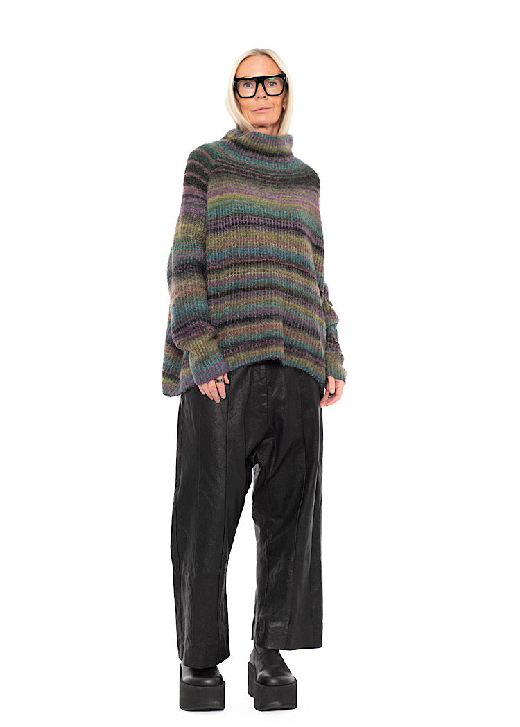 MULTICOLOUR STRIPE KNITTED PULLOVER