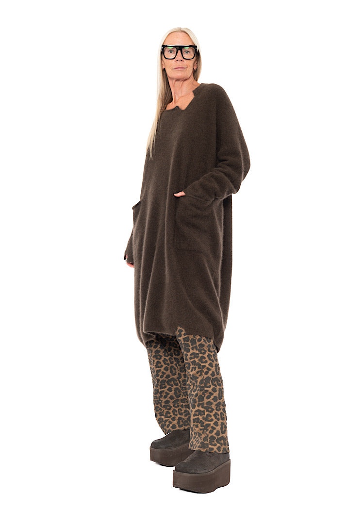 SIGNATURE RACCOON HAIR KNITTED TUNIC