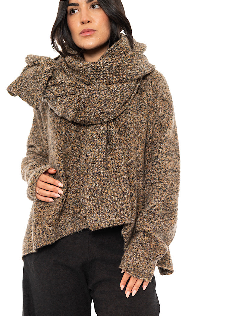 MÉLANGE KNITTED SCARF