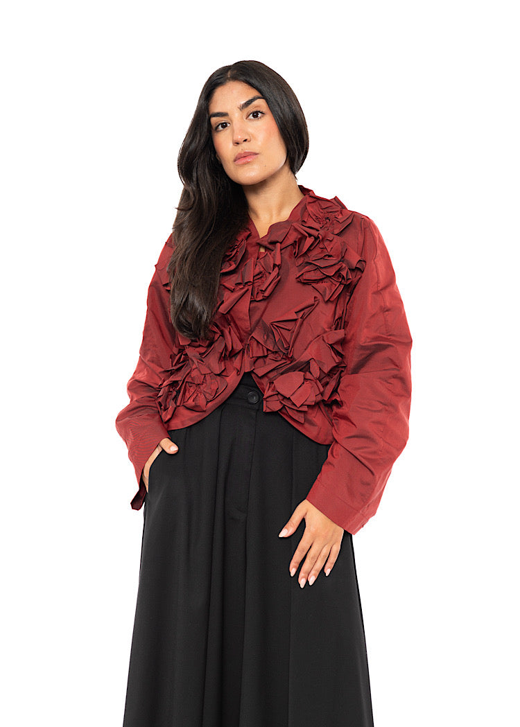 FLOWER APPLIQUÉ SHORT JACKET