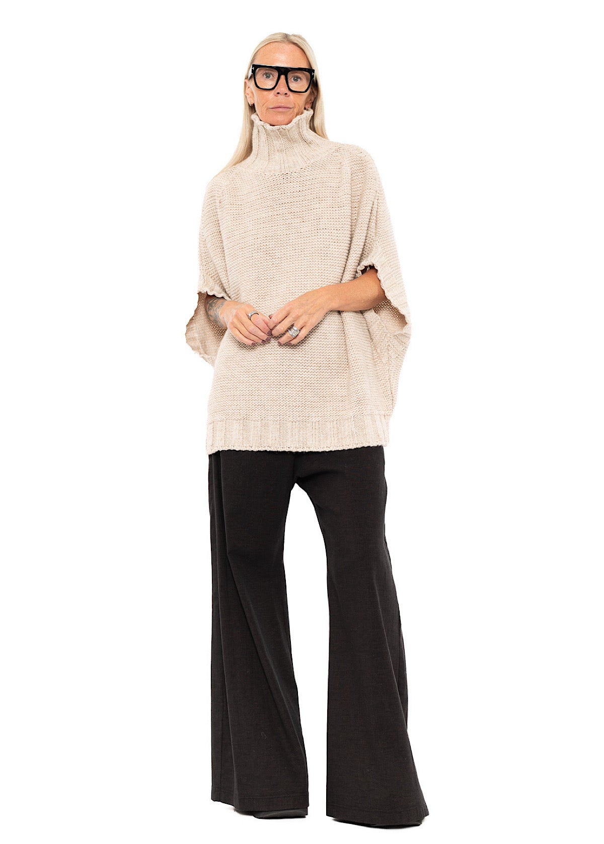 HIGH NECK KNITTED PULLOVER